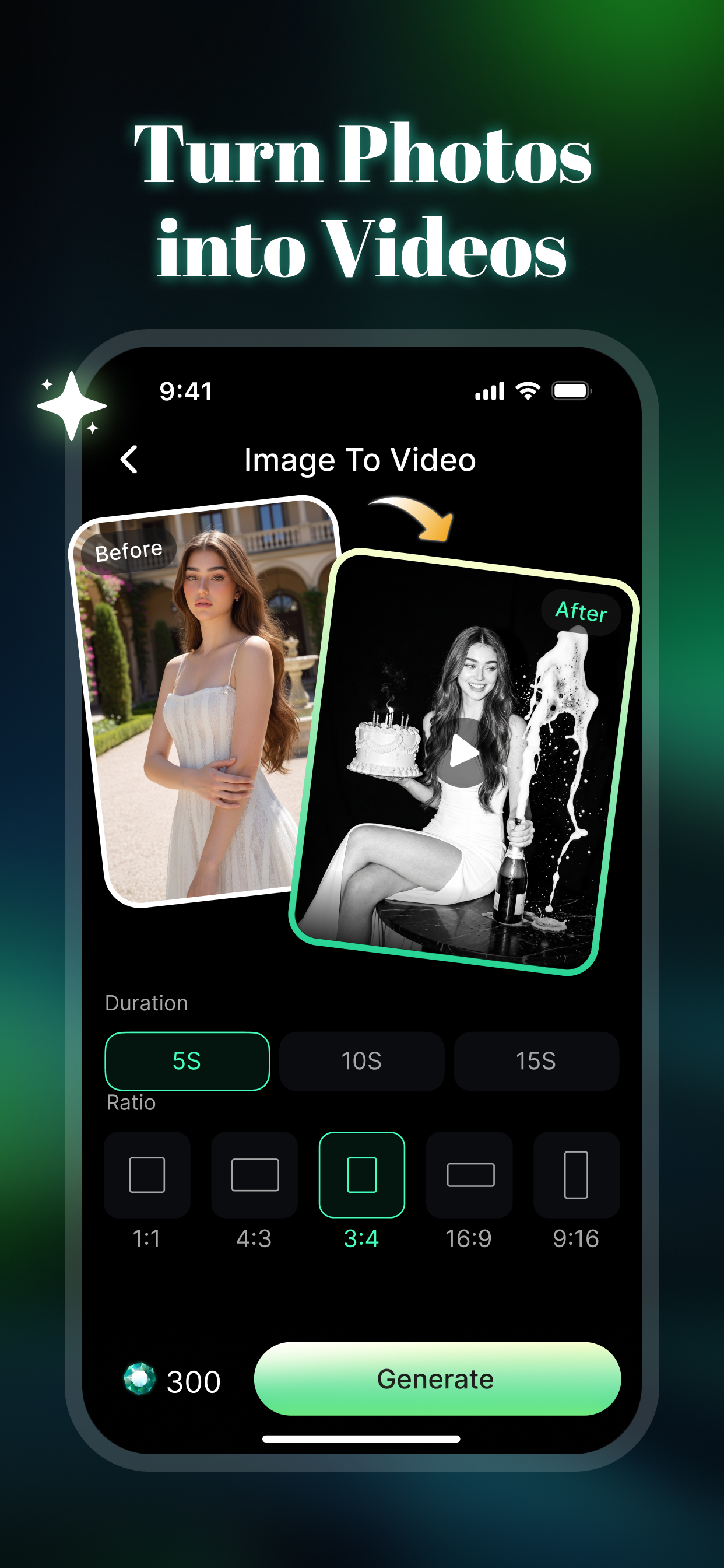 Turn photos into videos